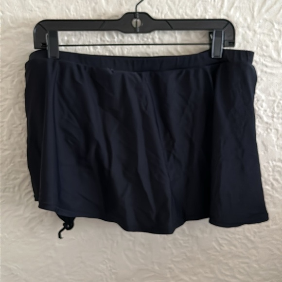 Torrid Black Skirted Bikini Swim Bottom Ruched Side Tie 3X - Picture 6 of 9